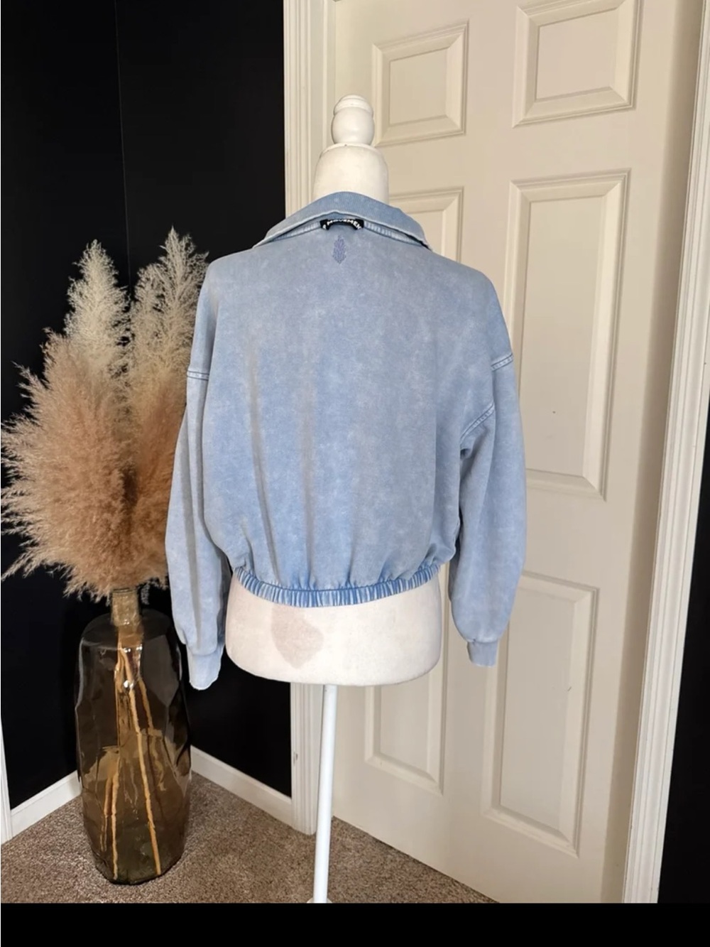 Free People FP Movement Valley Girl Pullover Top Cloudy Waters size Small - Picture 10 of 12